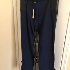 Blue pants with stretch band